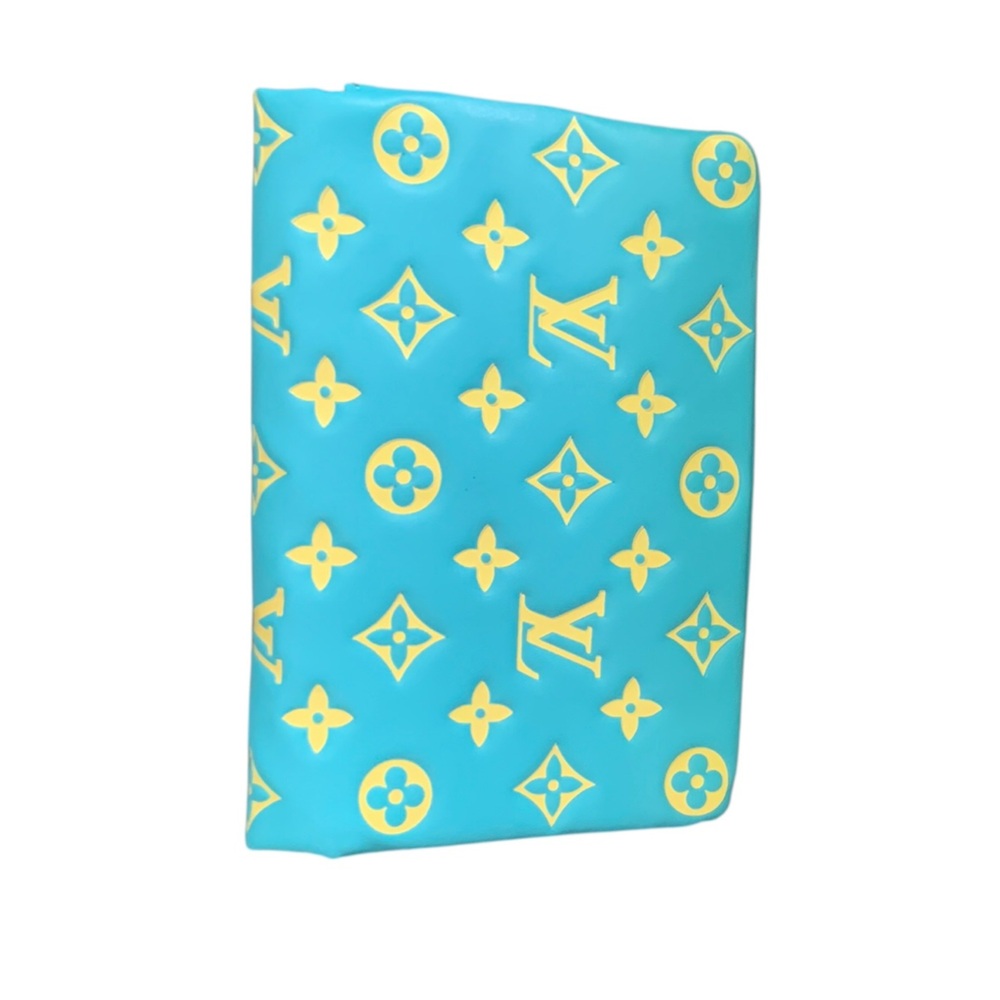 🆕Louis Vuitton Style Embossed Monogram Vuittamins Pochette Coussin Menthe Jaune🆕 - Picture 8 of 16